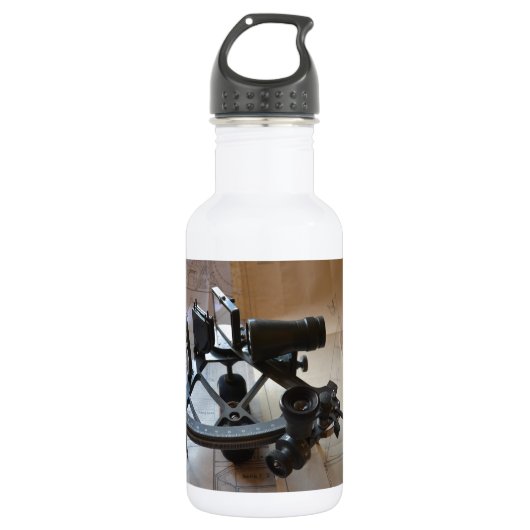 Antique Sextant Edelstahlflasche (Vorderseite)