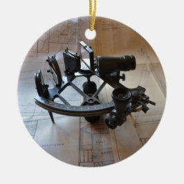 Antique Sextant Keramik Ornament
