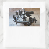 Antique Sextant Rechteckiger Aufkleber (Tasche)