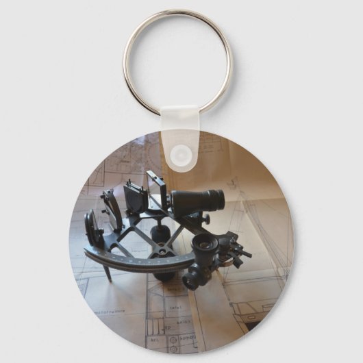 Antique Sextant Schlüsselanhänger (Vorderseite)