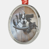 Antique Sextant Silbernes Ornament (Links)