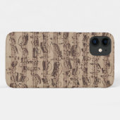 Antique Sheet Music Bach Manuscript Case-Mate iPhone Hülle (Rückseite (Horizontal))