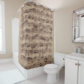 Antique Sheet Music Bach Manuscript Duschvorhang (Beispiel)