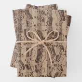 Antique Sheet Music Bach Manuscript Geschenkpapier Set (Beispiel)