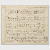 Antique Sheet Music Chopin Manuscript Geschenkpapier (Flach)