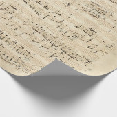 Antique Sheet Music Chopin Manuscript Geschenkpapier (Ecke)