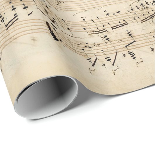 Antique Sheet Music Chopin Manuscript Geschenkpapier (Rolleneckpunkt)