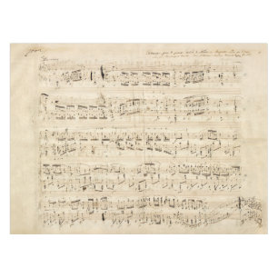 Antique Sheet Music Chopin Manuscript Tischdecke