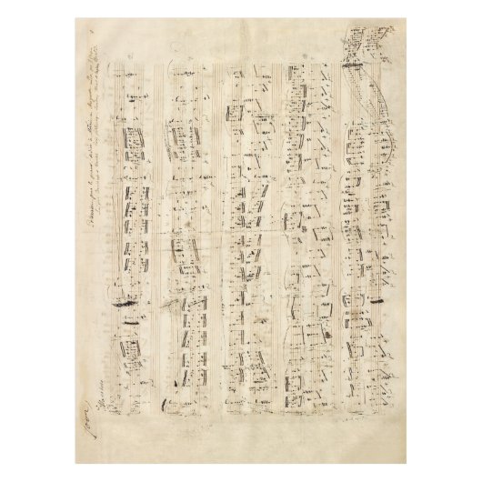 Antique Sheet Music Chopin Manuscript Tischdecke (Vorderseite)