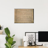 Antique Sheet Music, Lied des alten Mannes, 1822 Poster (Heimbüro)