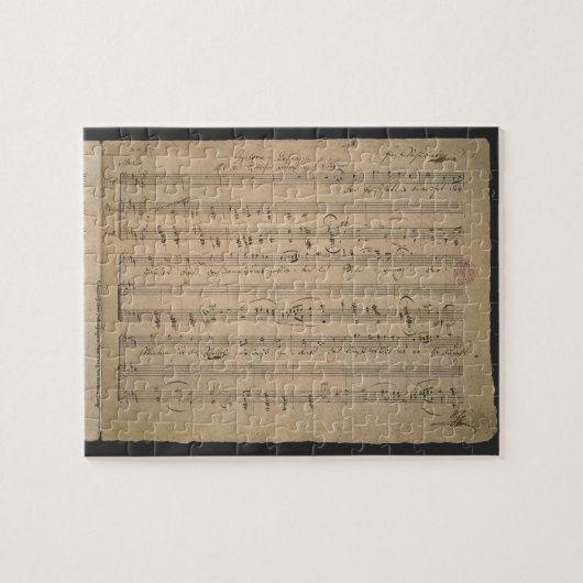 Antique Sheet Music, Lied des alten Mannes, 1822 Puzzle (Horizontal)