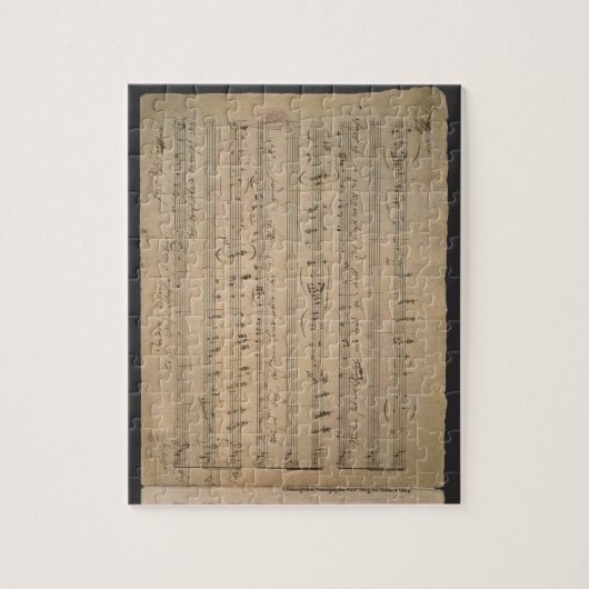 Antique Sheet Music, Lied des alten Mannes, 1822 Puzzle (Vertikal)