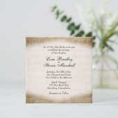 Antique Sheet Music Theme Wedding Einladung (Stehend Vorderseite)