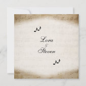 Antique Sheet Music Theme Wedding Einladung (Rückseite)