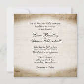 Antique Sheet Music Theme Wedding Einladung (Vorderseite)