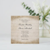 Antique Sheet Music Theme Wedding Einladung (Stehend Vorderseite)