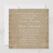 Antique Sheet Music Theme Wedding Einladung (Vorderseite)
