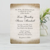 Antique Sheet Music Theme Wedding Einladung (Stehend Vorderseite)