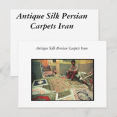 Antique Silk Persian Carpets Iran Postkarte (Vorne/Hinten)