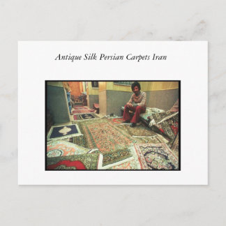 Antique Silk Persian Carpets Iran Postkarte