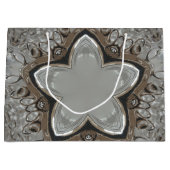 Antique Silver Grau Weihnachts-Star Chic Geschenkt Große Geschenktüte (Vorderseite)