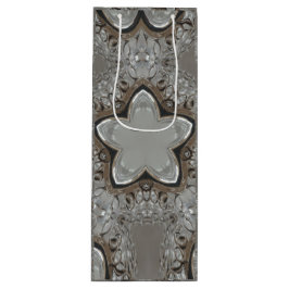 Antique Silver Grau Weihnachtsstern Chic Weinbeute Geschenktüte Für Weinflaschen