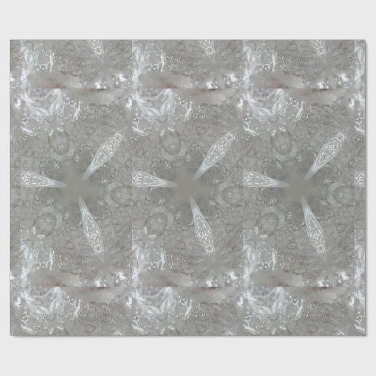 Antique Silver Gray Decorative Kaleidoskopie Geschenkpapier (Flach)