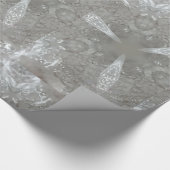 Antique Silver Gray Decorative Kaleidoskopie Geschenkpapier (Ecke)