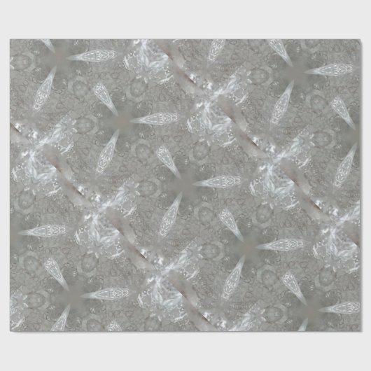 Antique Silver Gray Decorative Kaleidoskopie Geschenkpapier (Flach)