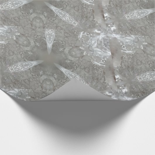 Antique Silver Gray Decorative Kaleidoskopie Geschenkpapier (Ecke)