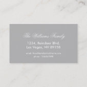 Antique Silver Gray Decorative Kaleidoskopie Visitenkarte (Rückseite)