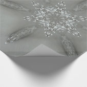 Antique Silver Gray Dekorative Kaleidoskopie Star Geschenkpapier (Ecke)