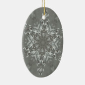 Antique Silver Gray Dekorative Kaleidoskopie Star Keramikornament (Rechts)