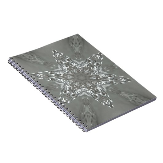 Antique Silver Gray Dekorative Kaleidoskopie Star Notizblock (Rechte Seite)