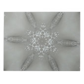 Antique Silver Gray Dekorative Kaleidoskopie Star Notizblock (Vorderseite)