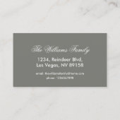 Antique Silver Gray Dekorative Kaleidoskopie Star Visitenkarte (Rückseite)