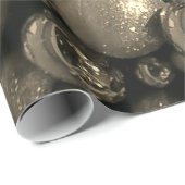 Antique Silver Grey Christmas Baubles fügen Text h Geschenkpapier (Rolleneckpunkt)