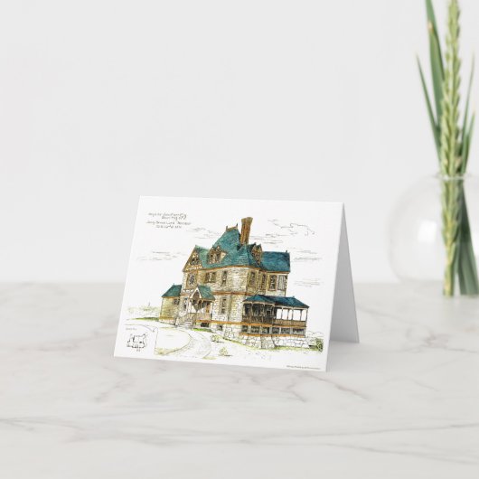 Antique Sketch 54 Western in Kurz Hills NJ Card Karte (Vorderseite)