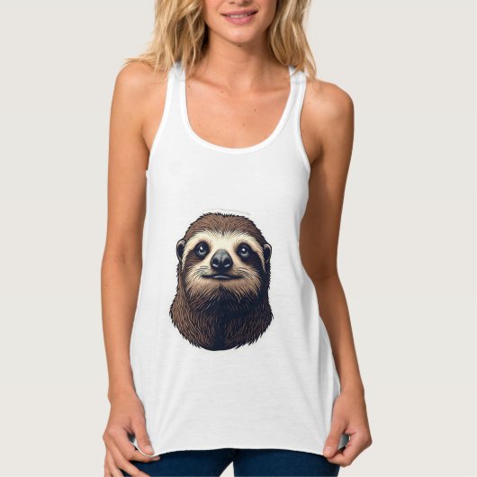 Antique Sloth Illustration Vintage Tee (2) (Vorderseite)