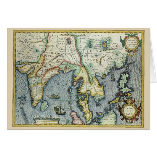 Antique Southeast Asian Map von Mercator / Hondius (Vorderseite (Horizontal))