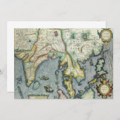 Antique Southeast Asian Map von Mercator / Hondius Einladung (Vorne/Hinten)