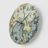 Antique Southeast Asian Map von Mercator / Hondius Große Wanduhr (Winkel)