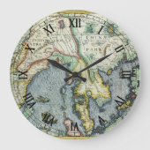Antique Southeast Asian Map von Mercator / Hondius Große Wanduhr (Vorderseite)