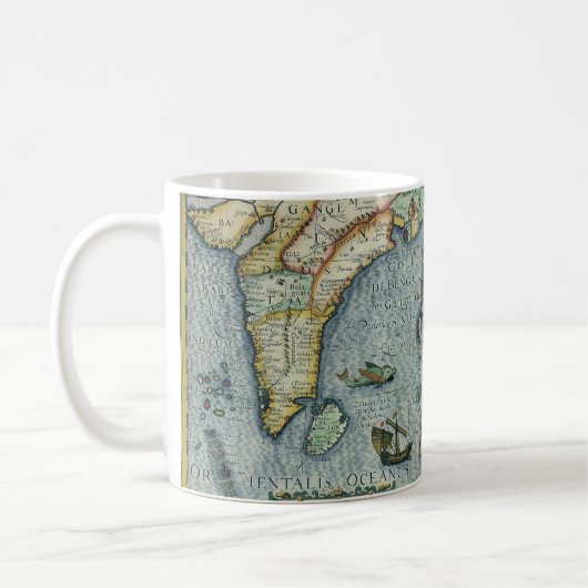 Antique Southeast Asian Map von Mercator / Hondius Kaffeetasse (Links)
