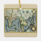 Antique Southeast Asian Map von Mercator / Hondius Keramikornament (Vorderseite)