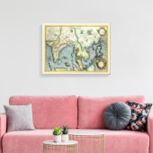 Antique Southeast Asian Map von Mercator / Hondius Leinwanddruck (Insitu (Wohnzimmer))