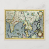 Antique Southeast Asian Map von Mercator / Hondius Postkarte (Vorderseite)