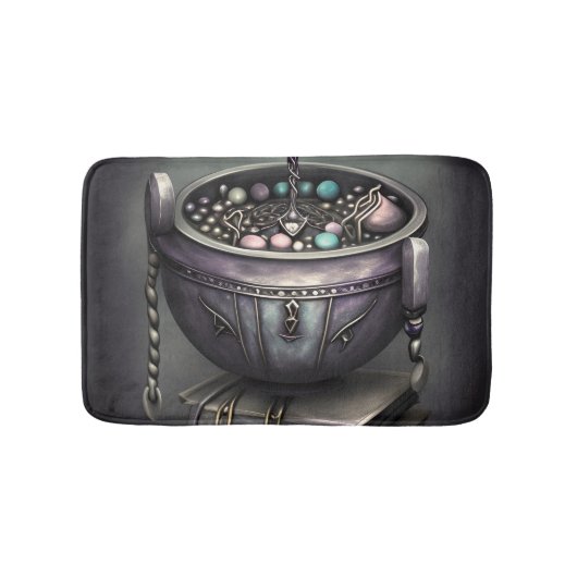 Antique Steampunk Cauldron | Zauberbücher Badematte (Vorderseite)
