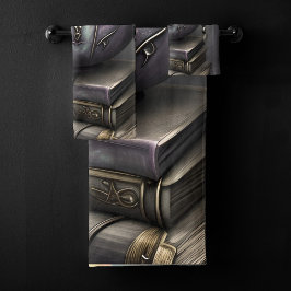 Antique Steampunk Cauldron | Zauberbücher Badhandtuch Set
