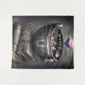 Antique Steampunk Cauldron | Zauberbücher Wandteppich (Vorderseite (Horizontal))